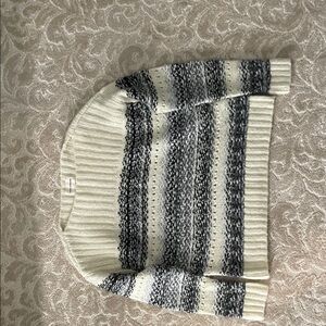 Lucky Brand Black and White Striped Sweater